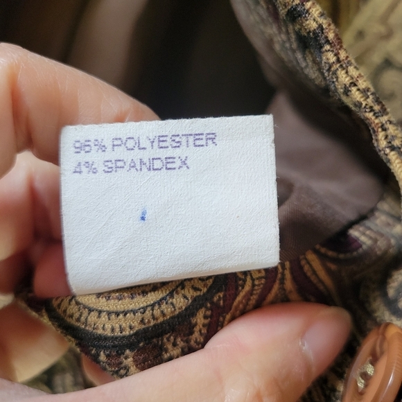 Rena Rowan Beige and Brown Paisley Blazer - Picture 8 of 9